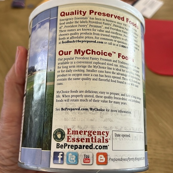 Long Term Raspberry Hot Cocoa, 1 Lb 6 Oz can.  Sustainable food - Picture 3 of 3